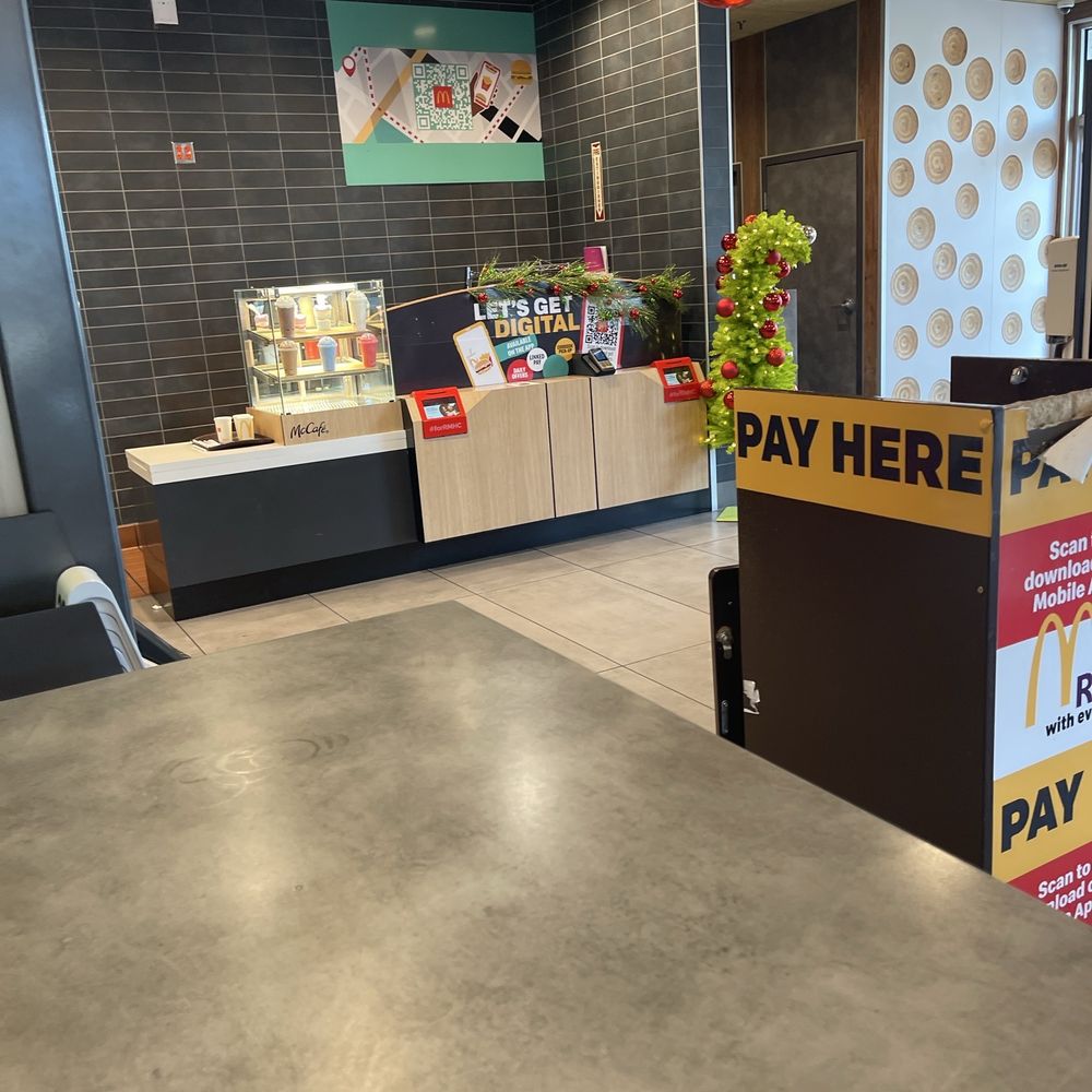 No customer service. 1 person running her butt off to take care of drive thru and counter. Come on McDonalds, do better!