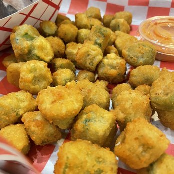 Hangry Joe's Hot Chicken - Fried Okra - Chicken Shop Near Me - Fairfax, Virginia