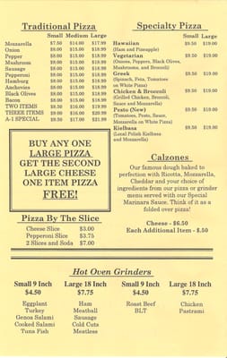 Menu photo 1 A-1 Pizza House Florence, MA Menu photo 1 A-1 Pizza House Florence, MA