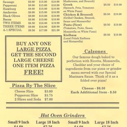 A-1 Pizza House - Menu Page 4