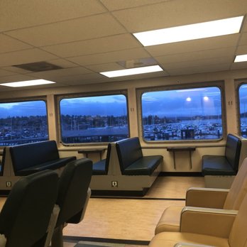Bainbridge Island Ferry - Bench seating with window view - Ferries Near Me - Seattle, Washington Bainbridge Island Ferry - Bench seating with window view - Ferries Near Me - Seattle, Washington