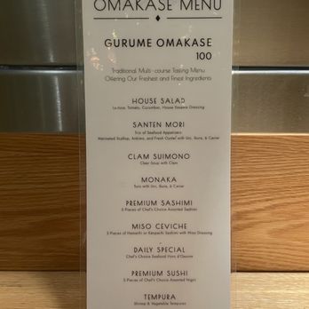 Gurume Sushi - Omakase. $100. As of Dec. 2023. - Japanese Near Me - Irvine, California