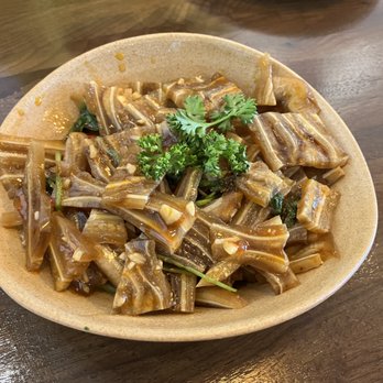 Seven Grams - Pig- Ear salad with chili oil dressing ($8) - Chinese Near Me - Tustin, California