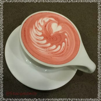 Bitter Sweet - Red Velvet Latte w\out the coffee! Pretty color too! I loved it!! Nice artwork too - Desserts Near Me - Cupertino, California