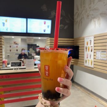 Gong Cha - Passion green tea with pearls. - Bubble Tea Near Me - Austin, Texas Gong Cha - Passion green tea with pearls. - Bubble Tea Near Me - Austin, Texas