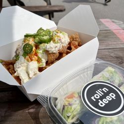 Roll'N Deep - Crab Rangoon nachos and fresh spring rolls