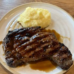 The Retreat Lake Wateree Dining - Ribeye & Yukon gold potatoes.