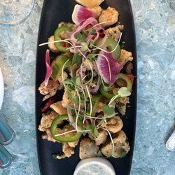 Fireside Grill - Calamari with jalapeno slices ( delicious)