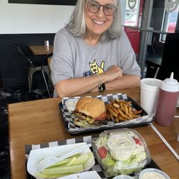 Wings, salad, Smokey burger and fries! Also, great shakes! Wings, salad, Smokey burger and fries! Also, great shakes!
