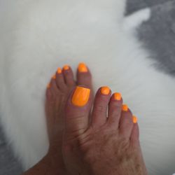 Perfection- such a wonderful pedicure- LOVE this COLOR !! pedicure by ARIA highly recommend