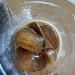 Coffee infused ice cubes (coffee and water) love so your drink isn't watered down!