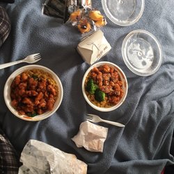 Twin Dragon - General tso's lunch special, Sesame chicken lunch special, Chinese donuts, and egg rolls.