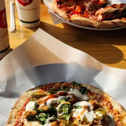 Thick crust with extra extra pepperoni. Mini pizza with spinach, spicy meatball chicken, and jalapeños. Thick crust with extra extra pepperoni. Mini pizza with spinach, spicy meatball chicken, and jalapeños.