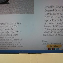 EBike Universe - Very difficult to read the fine print! I don't see the size of the motorcycle electric motor. 500 watts is grossly underpowered.