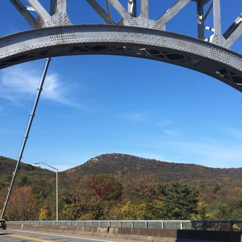 Bear Mountain Bridge - Looking northbound from the pedestrian path - Landmarks & Historical Buildings Near Me - Highland Falls, New York Bear Mountain Bridge - Looking northbound from the pedestrian path - Landmarks & Historical Buildings Near Me - Highland Falls, New York