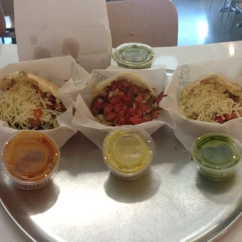 Guasaca - Three arepas, three sauces. All delicious. - Venezuelan Near Me - Raleigh, North Carolina Guasaca - Three arepas, three sauces. All delicious. - Venezuelan Near Me - Raleigh, North Carolina