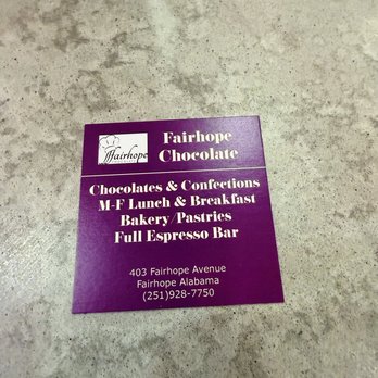 Fairhope Chocolate And Bakery - Card - Chocolatiers & Shops Near Me - Fairhope, Alabama