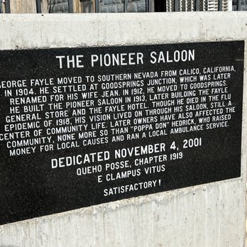 Pioneer Saloon - Some history - Bars Near Me - Goodsprings, Nevada Pioneer Saloon - Some history - Bars Near Me - Goodsprings, Nevada