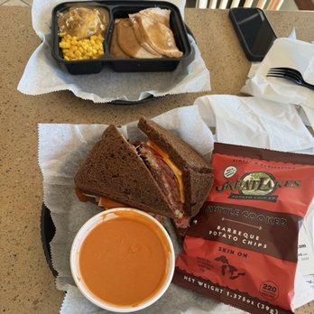 The Picnic Basket - Turkey platter, corn beef sandwich, tomato orzo soup. Bbq chips. - Sandwiches Near Me - Libertyville, Illinois The Picnic Basket - Turkey platter, corn beef sandwich, tomato orzo soup. Bbq chips. - Sandwiches Near Me - Libertyville, Illinois