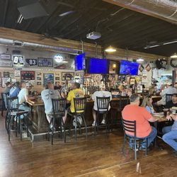 Lots of locals sitting around the bar