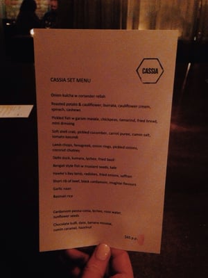 Menu photo 5 Cassia Auckland, AUK