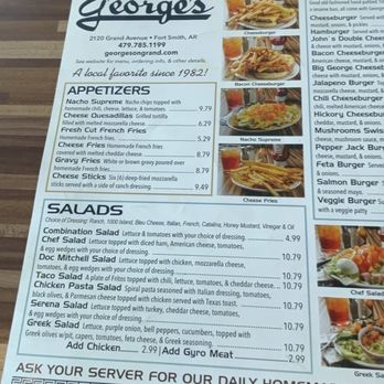 George's Restaurant - Menu - Burgers Near Me - Fort Smith, Arkansas George's Restaurant - Menu - Burgers Near Me - Fort Smith, Arkansas