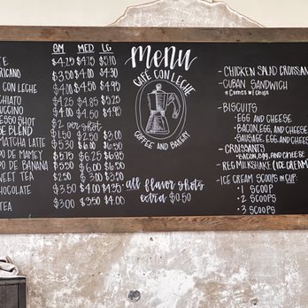 Cafe Con Leche Coffee & Bakery - Menu - Sandwiches Near Me - Woodbury, Georgia