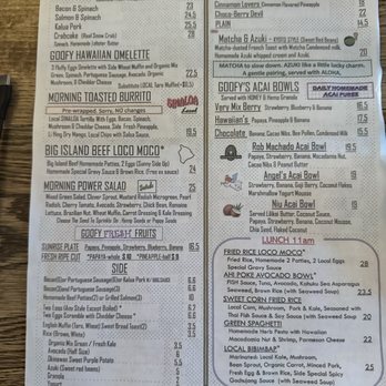 Goofy Cafe & Dine - Menu - Cafes Near Me - Honolulu, Hawaii Goofy Cafe & Dine - Menu - Cafes Near Me - Honolulu, Hawaii