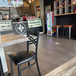 Clean, nice chairs to sit in and enjoy a latte. Clean, nice chairs to sit in and enjoy a latte.
