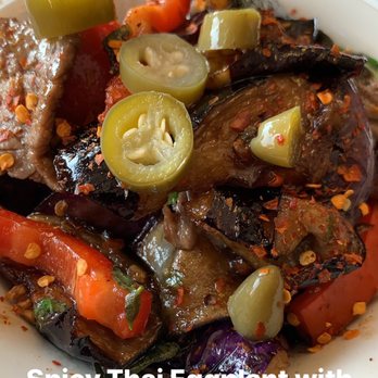 Thai Rama - Thai Eggplant with beef and extra basil. - Thai Near Me - Glendale, California