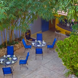 Lo Que Hay Café - Our pool patio and vegan cafe