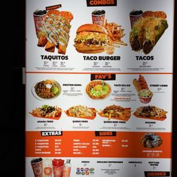 Drive thru menu