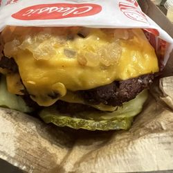 Paper Plate - Double Cheeseburger, Extra Pickles Bun on the Side 5-24-2024