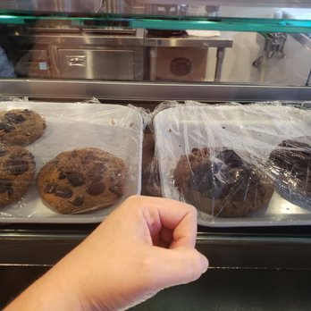 Boba Lair - My guy friends hand for reference, huge cookies. - Ice Cream & Frozen Yogurt Near Me - La Puente, California