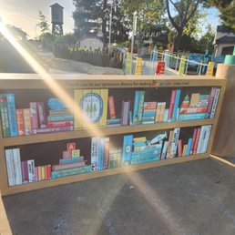 Books at the entrance to the park Books at the entrance to the park