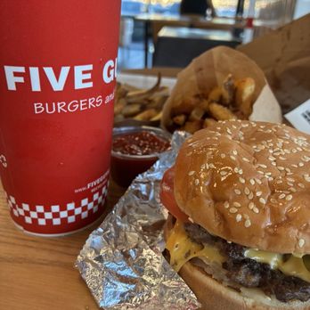 Five Guys - Classic cheeseburger combo - Fast Food Near Me - Fullerton, California