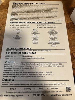 Menu photo 7 Palio Pizzeria Hyannis, MA Menu photo 7 Palio Pizzeria Hyannis, MA