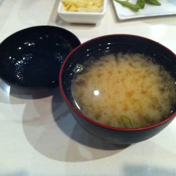 Maizuru - Miso soup (lid open). - Sushi Bars Near Me - Irvine, California