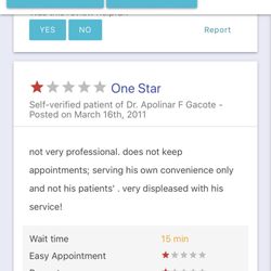 Apolinar F Gacote, MD - Alvarado Medical Clinic