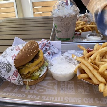 Habit Burger & Grill - #2 with fries and shake - Salad Near Me - Lompoc, California