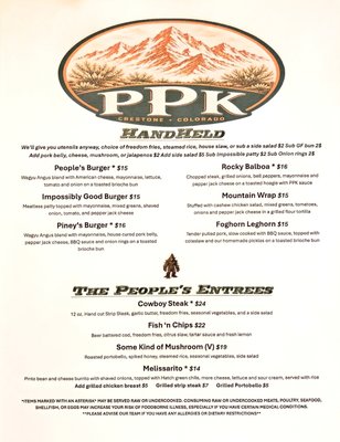 Menu photo 1 People's Pub & Kitchen Crestone, CO Menu photo 1 People's Pub & Kitchen Crestone, CO