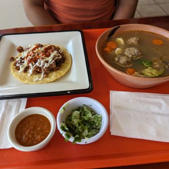Los Consomes - Chipotle pork taco + albóndigas soup. - Tacos Near Me - Artesia, California Los Consomes - Chipotle pork taco + albóndigas soup. - Tacos Near Me - Artesia, California