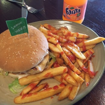 Nando's - chicken burger with chips - Chicken Shop Near Me - Blacktown, NSW