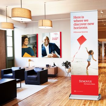 Green Group Studio - Ini-store signage design for Synovis bank - Web Design Near Me - Lake Worth, Florida