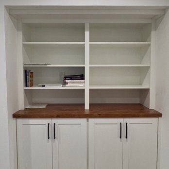 MrMikes Organizational Designs - Home office bookcase with shaker doors - Interior Design Near Me MrMikes Organizational Designs - Home office bookcase with shaker doors - Interior Design Near Me