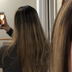 Locks & Lashes Barber And Studio - This was the next day that I washed it. Haley used temporary color. Just so we could think she fixed it. She literally scammed us.