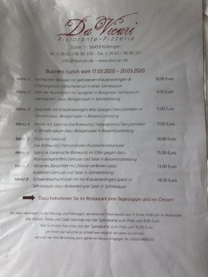 Menu photo 1 Da Vicari Kölbingen, RP