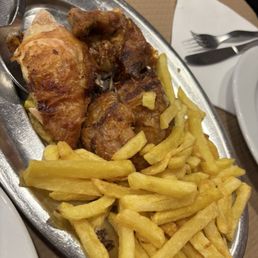 Chicken and fries Chicken and fries