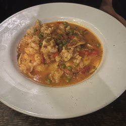Shrimp and ravioli