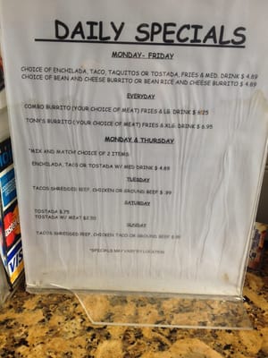 Menu photo 7 Tony's Mexican Food Riverside, CA Menu photo 7 Tony's Mexican Food Riverside, CA